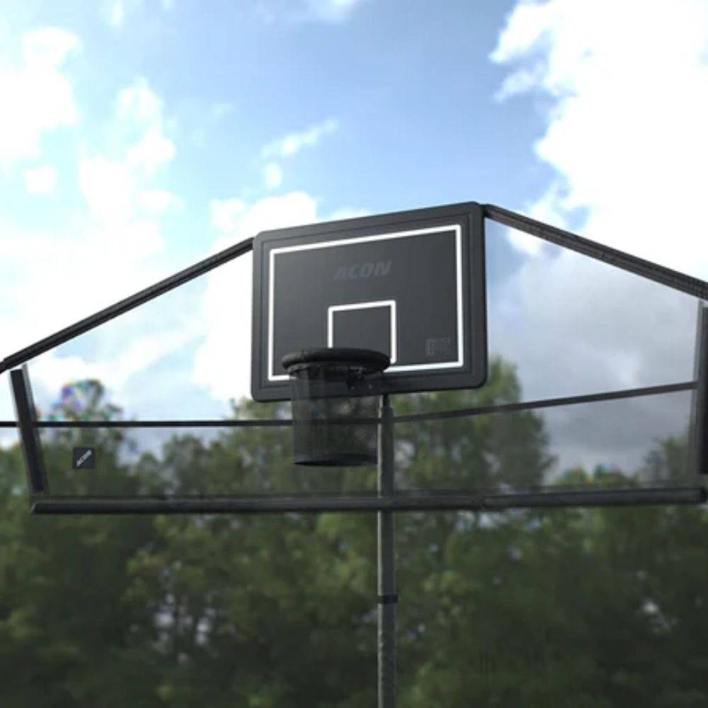 ACON Air Basketball Hoop with Back Net for Round Trampolines
