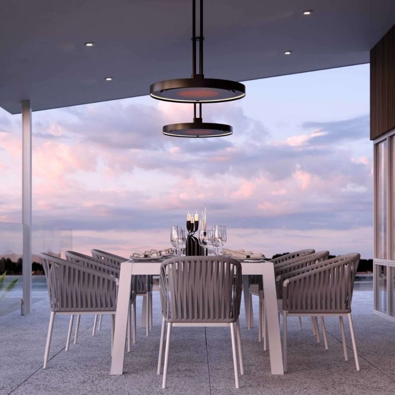 Eclipse Electric Radiant Heater with 24 inch pole in Outside Patio