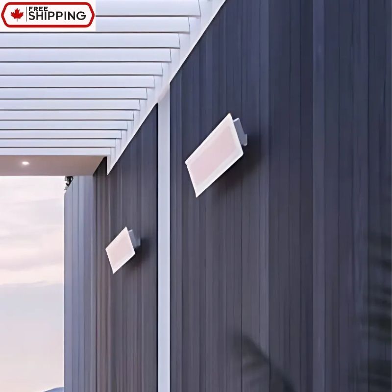 Wall Mount Electric Heaters in White Outdoor Patio