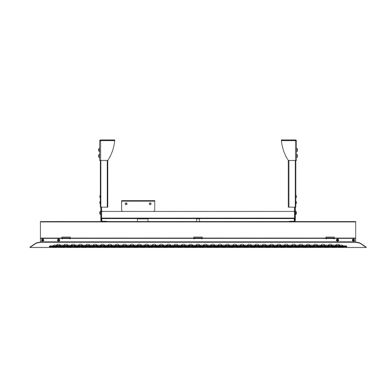 Tungsten Electric Heater Ceiling Mounting Poles, Profile view