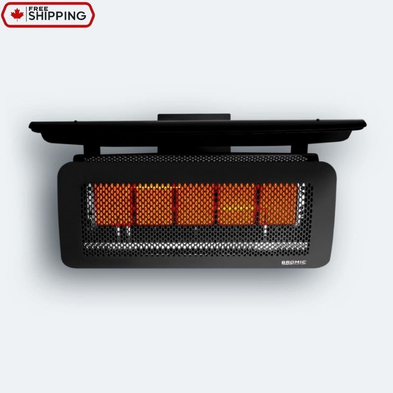 Tungsten Model 500 Gas Fired Radiant Heater, Colour Black with Heat Deflector