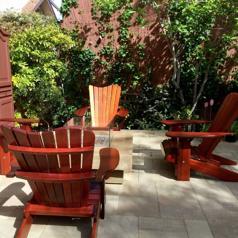 Customized Back Royal Adirondack Chair - Four chair set up outdoor
