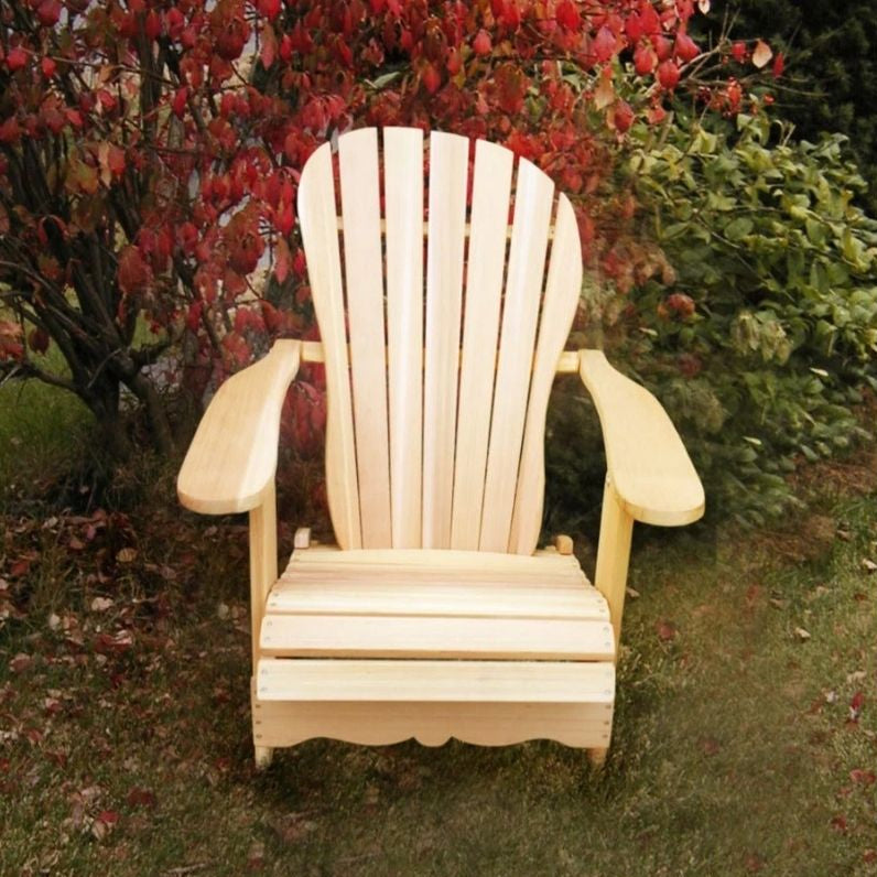 Customized Back Royal Adirondack Chair - Clear Cedar Sandal Back
