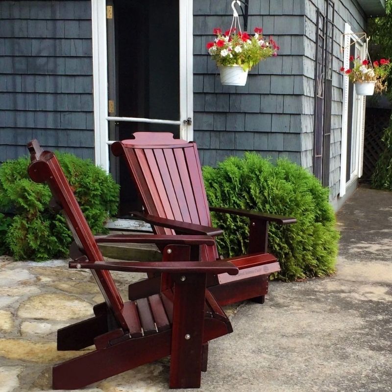 Customized Back Royal Adirondack Chair - Two chair set up outdoor