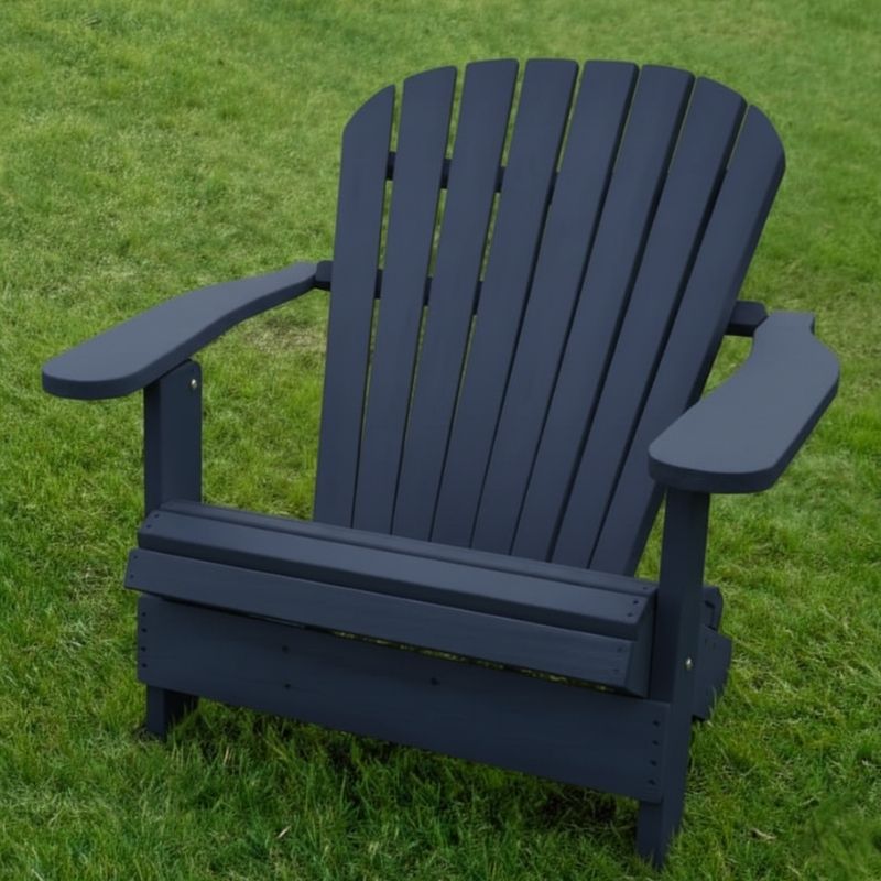 Grand Adirondack Chair (Oversized) on a grassy background - poly luxe - patriot blue