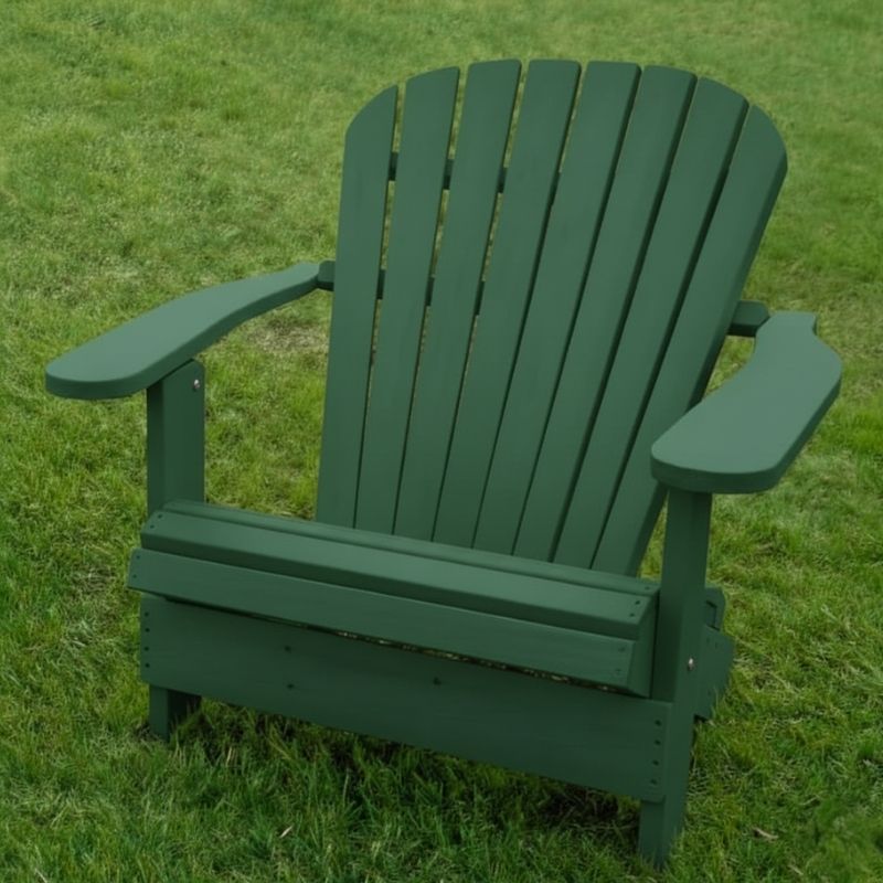 Grand Adirondack Chair (Oversized) on a grassy background - poly luxe - turf green