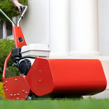 X25 Rolux Reel Mower in Red with Grass Catcher