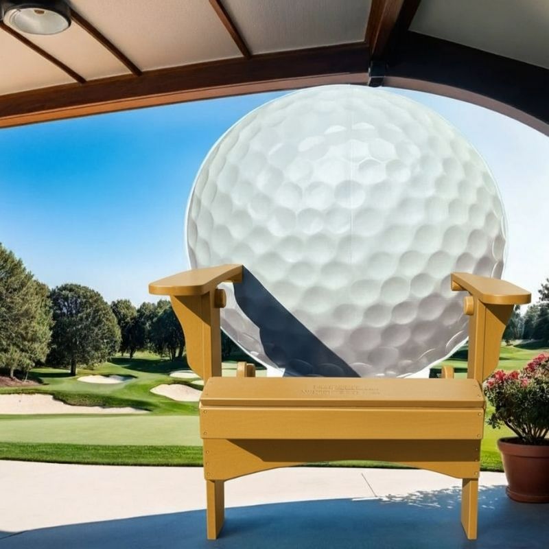 Round Back Giant chair on a golf course - light