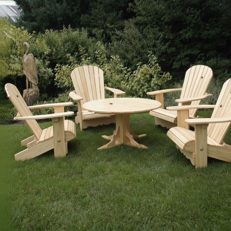 Royal Picnic Set for 4 set on a grassy area with trees in the background