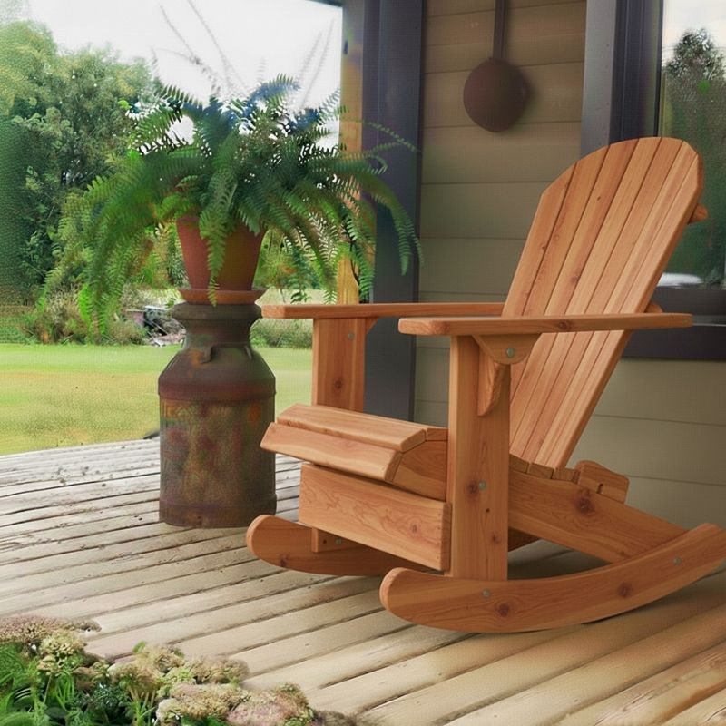 cedar rocking adirondack chair