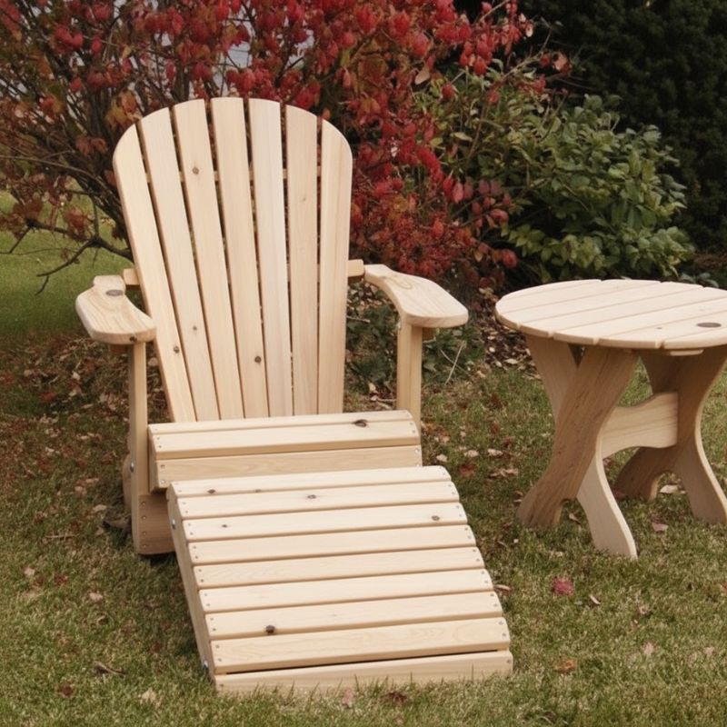 Royal Single Patio Set on grass with trees in the background