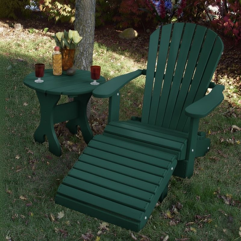 Turf green Royal Single Patio Set set on grass with a tree in the background