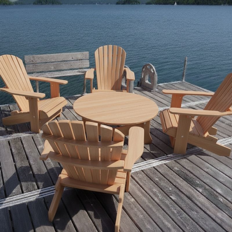Cedar Royal Social Set for 4on a dock by a body of water