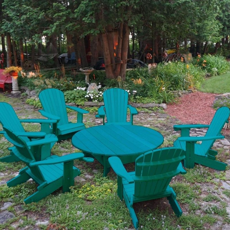 Adirondack chair set with coffee table