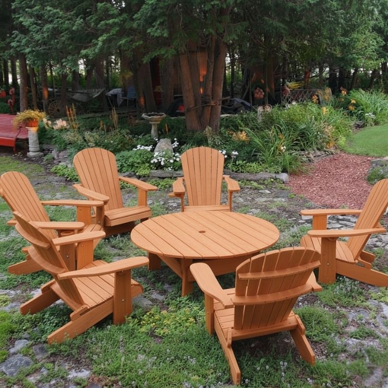 Cedar Royal Social Set for 6 set in a garden
