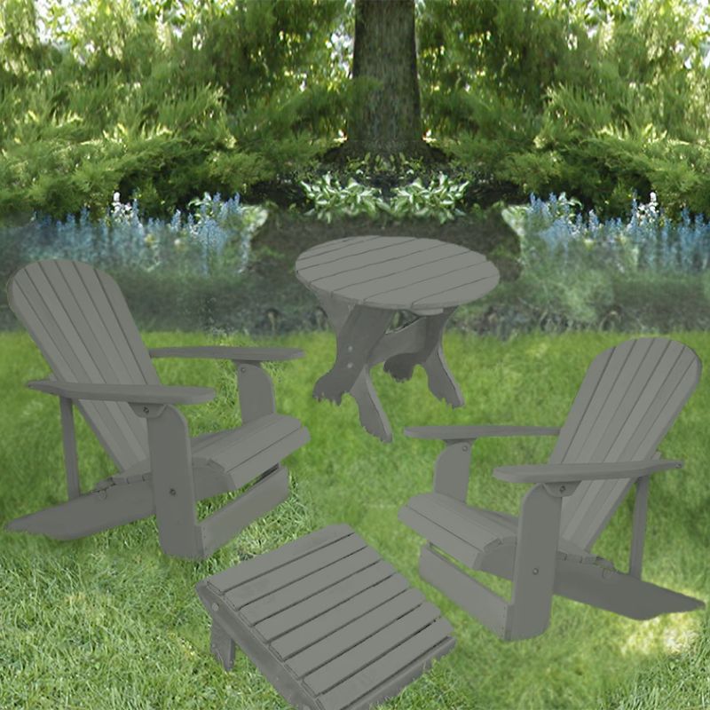grey adirondack chair patio set
