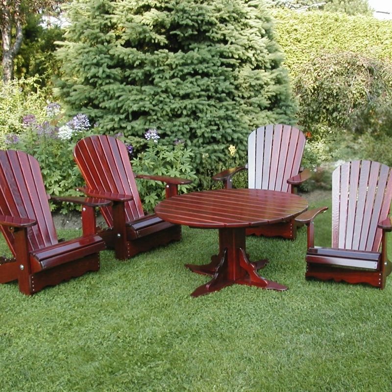 Royal Picnic set with four chairs and a round table on grass