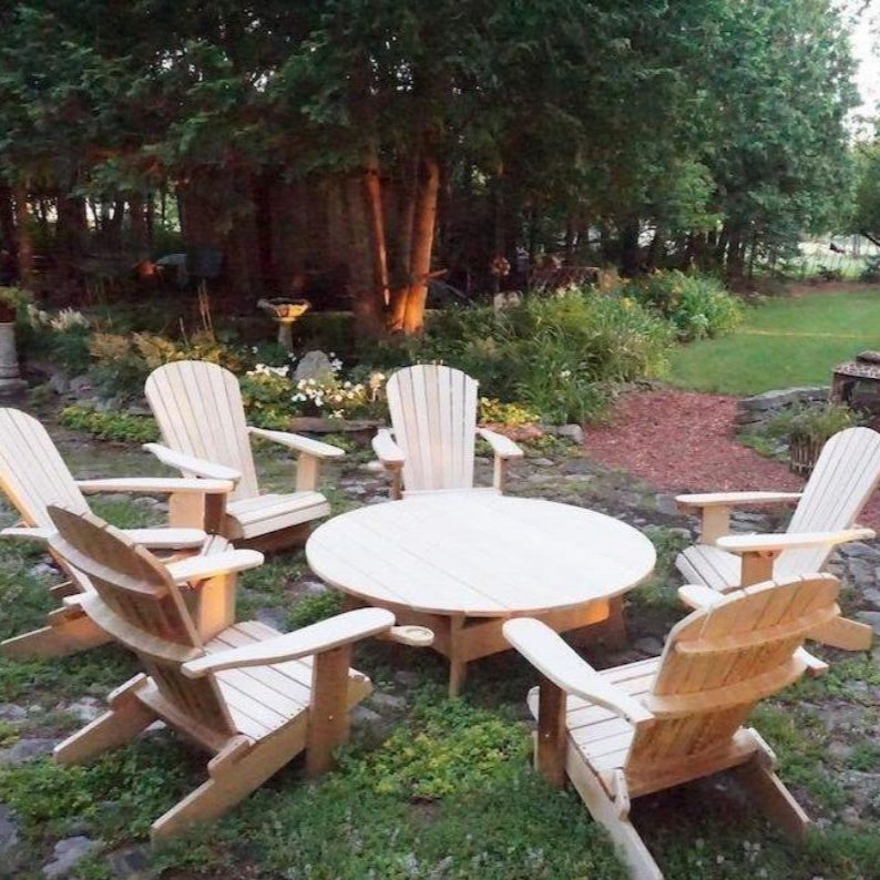 Adirondack chair set with coffee table