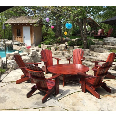 Adirondack chair set with coffee table
