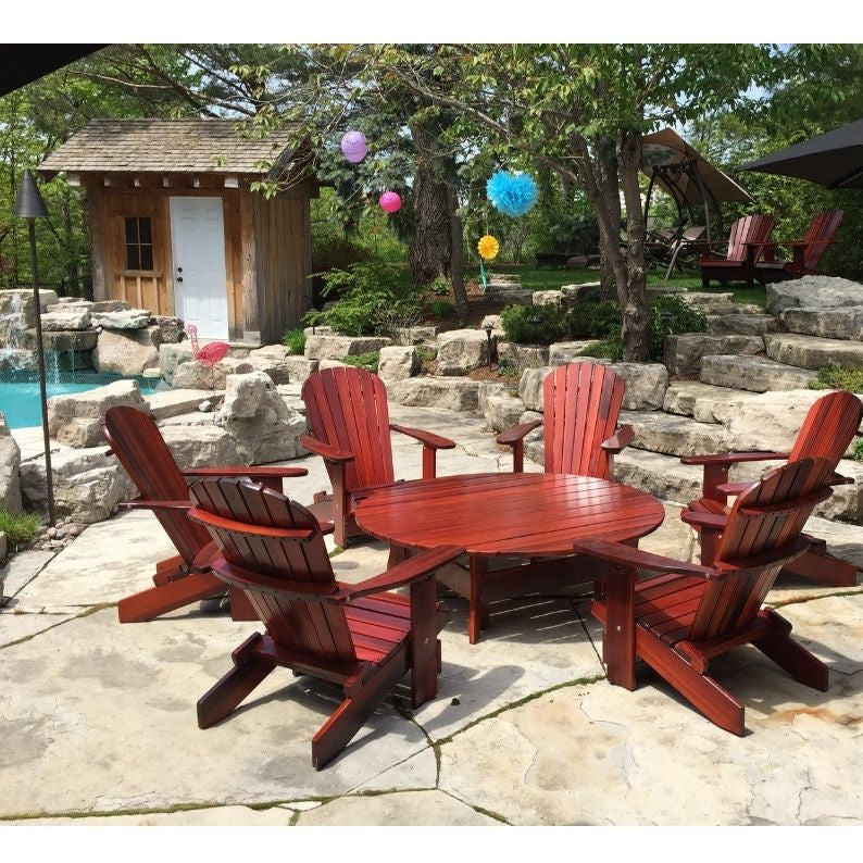 Adirondack chair set with coffee table