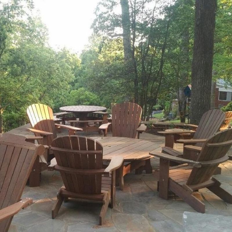 Adirondack chair set with coffee table