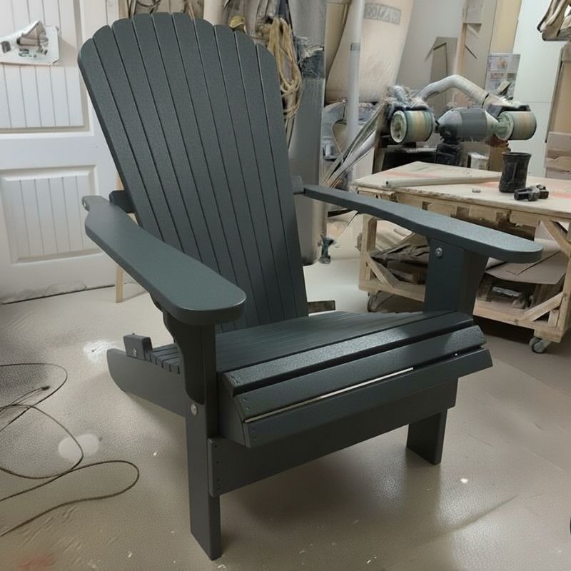 Traditional Giant in a workshop setting - poly luxe - dark grey