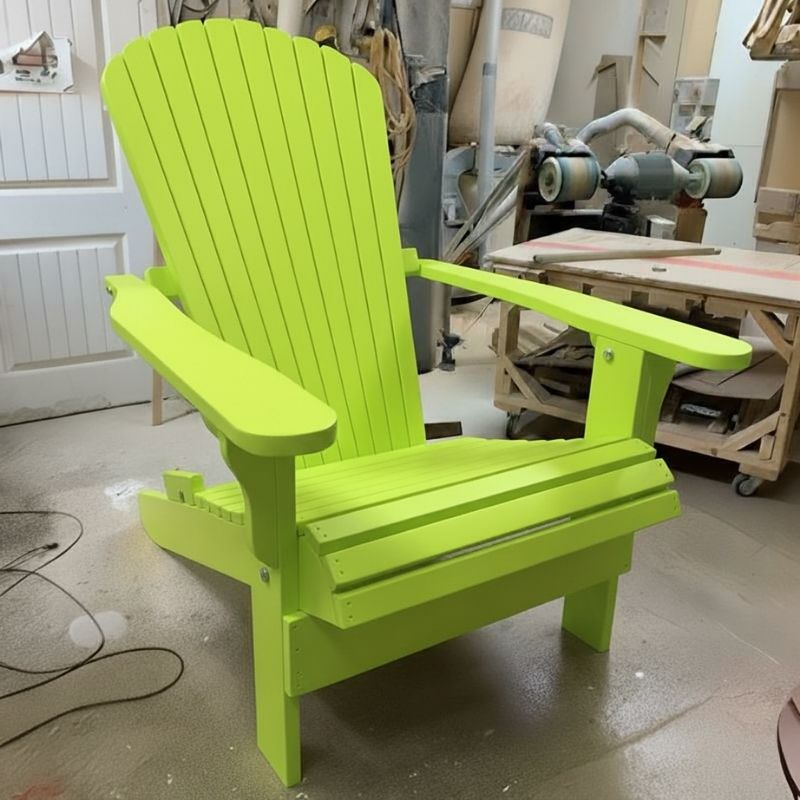 Traditional Giant in a workshop setting - poly luxe - lime green