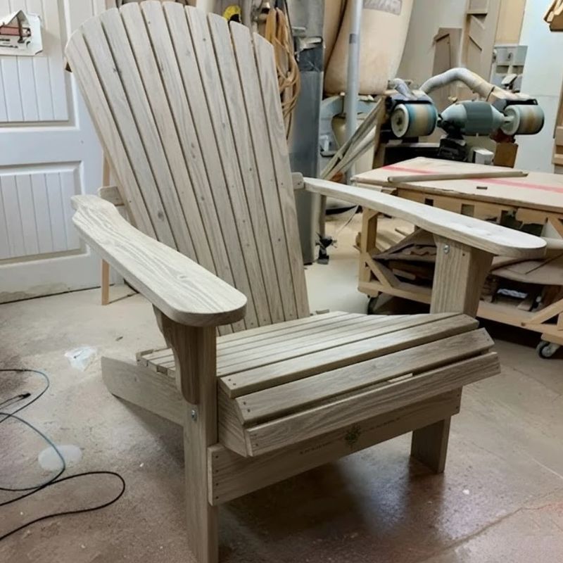 Traditional Giant in a workshop setting - poly luxe - woodgrain driftwood grey