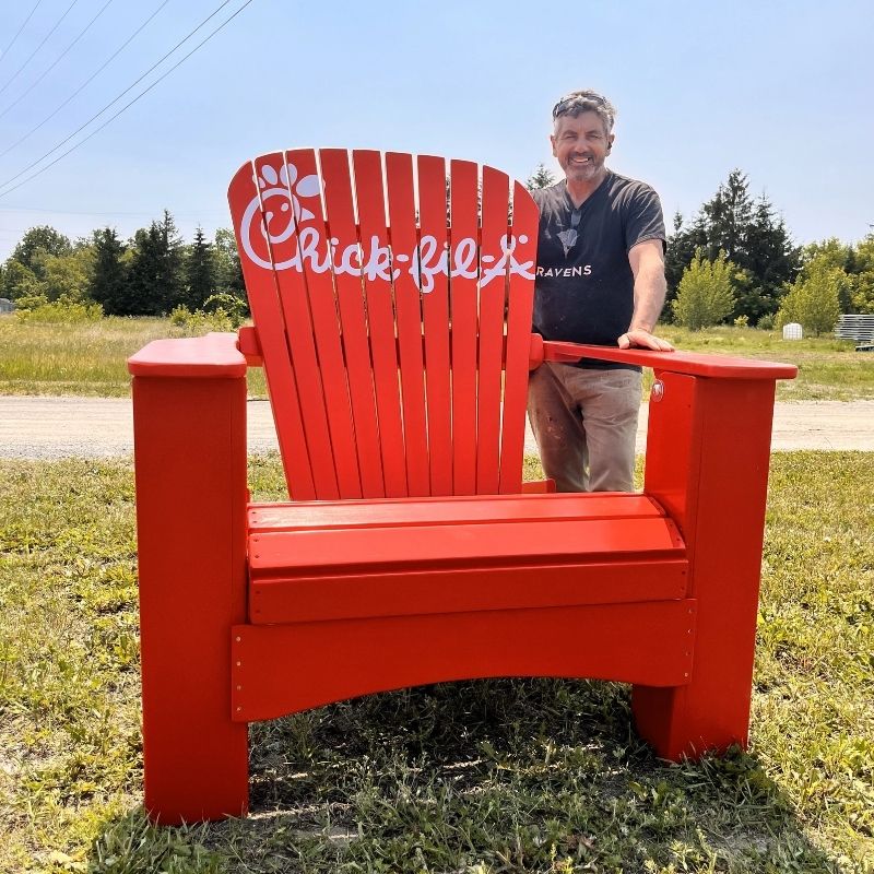 Man behind Traditional Giant red color outdoor
