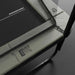 Top corner view of ACON 13 HD Pro Rectangular Trampoline showcasing logo