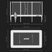ACON 16HD Pro Rectangular Trampoline with Net and Ladder - Detailed dimesion display