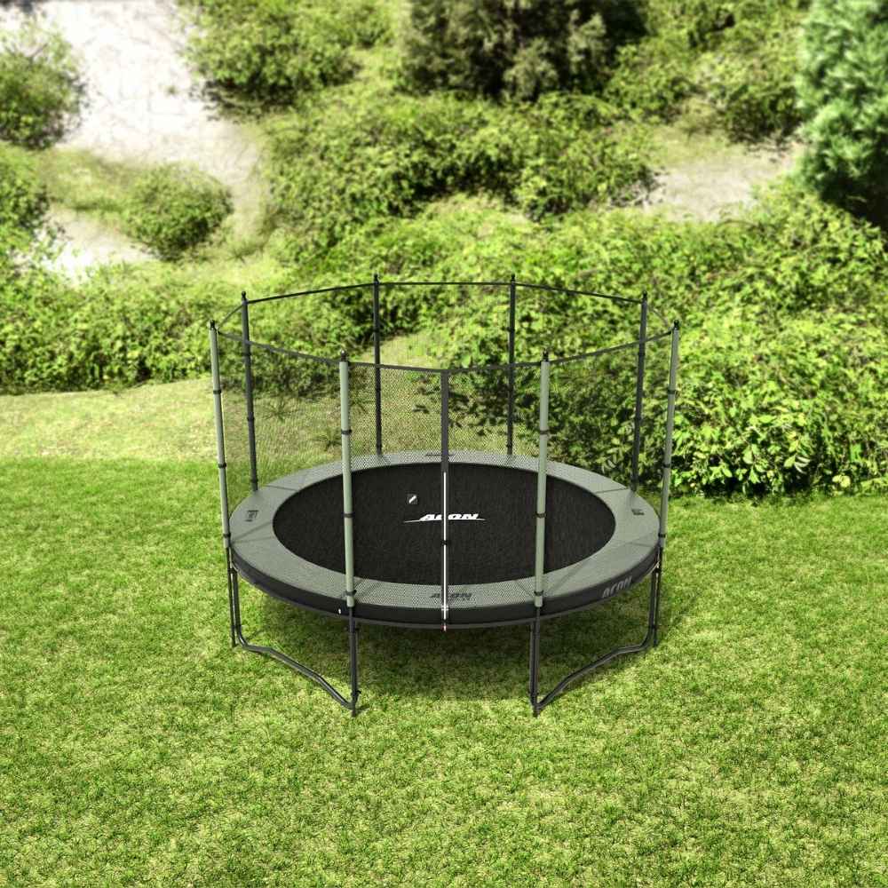 ACON Air 3,7m Trampoline with Standard Enclosure in the backyard.