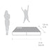 Acon Foldable Crash Mat size illustration, side view 1.5m wide x 2m long