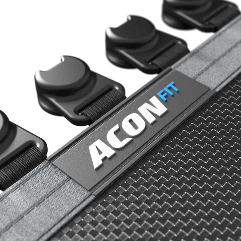 Detail of ACON FIT rebounder mat.