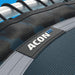ACON Fit 1.12m Round Rebounder White Fitness Trampoline - Close Up View Logo in Blue Background