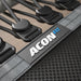 ACON Fit 1.41m Hexagon Rebounder Black Fitness Trampoline - Close Up Logo