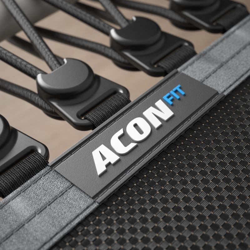 ACON Fit 1.41m Hexagon Rebounder Black Fitness Trampoline - Close Up Logo