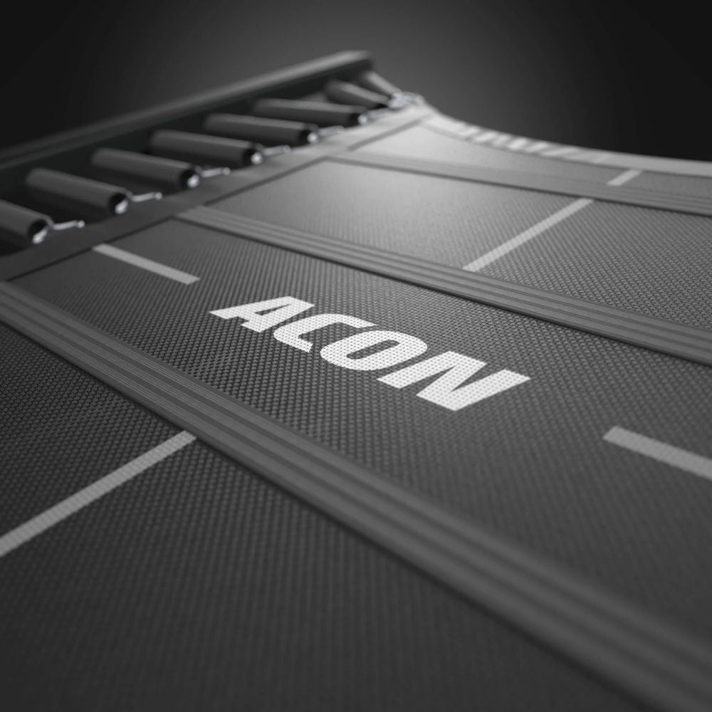 Acon Freestyle Mini Trampoline detailed view of slipstops on its mat surface