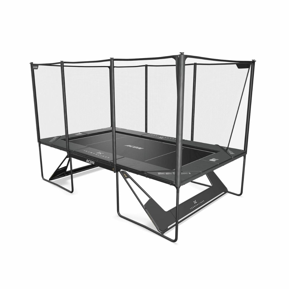 Image of the Performance Mat installed to an Acon X trampoline, Black