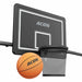 Close-up of the Acon X Trampoline Basketball Hoop and basketball.