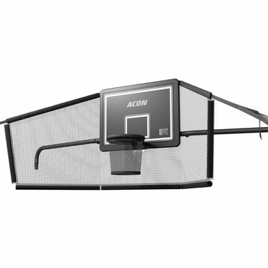 ACON X Basketball Hoop with Back Net for 17ft Rectangular Trampoline.