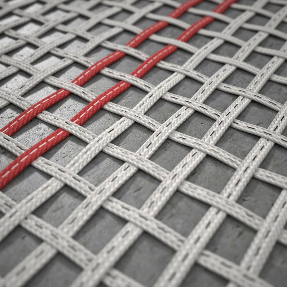 Detail picture of the Acon X Competition trampoline mat for indoor trampolining