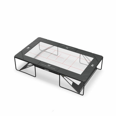 Acon X Competition trampoline mat for indoor trampolining assembled to the trampoline