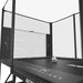 Acon X Trampoline soccer goal panel installed