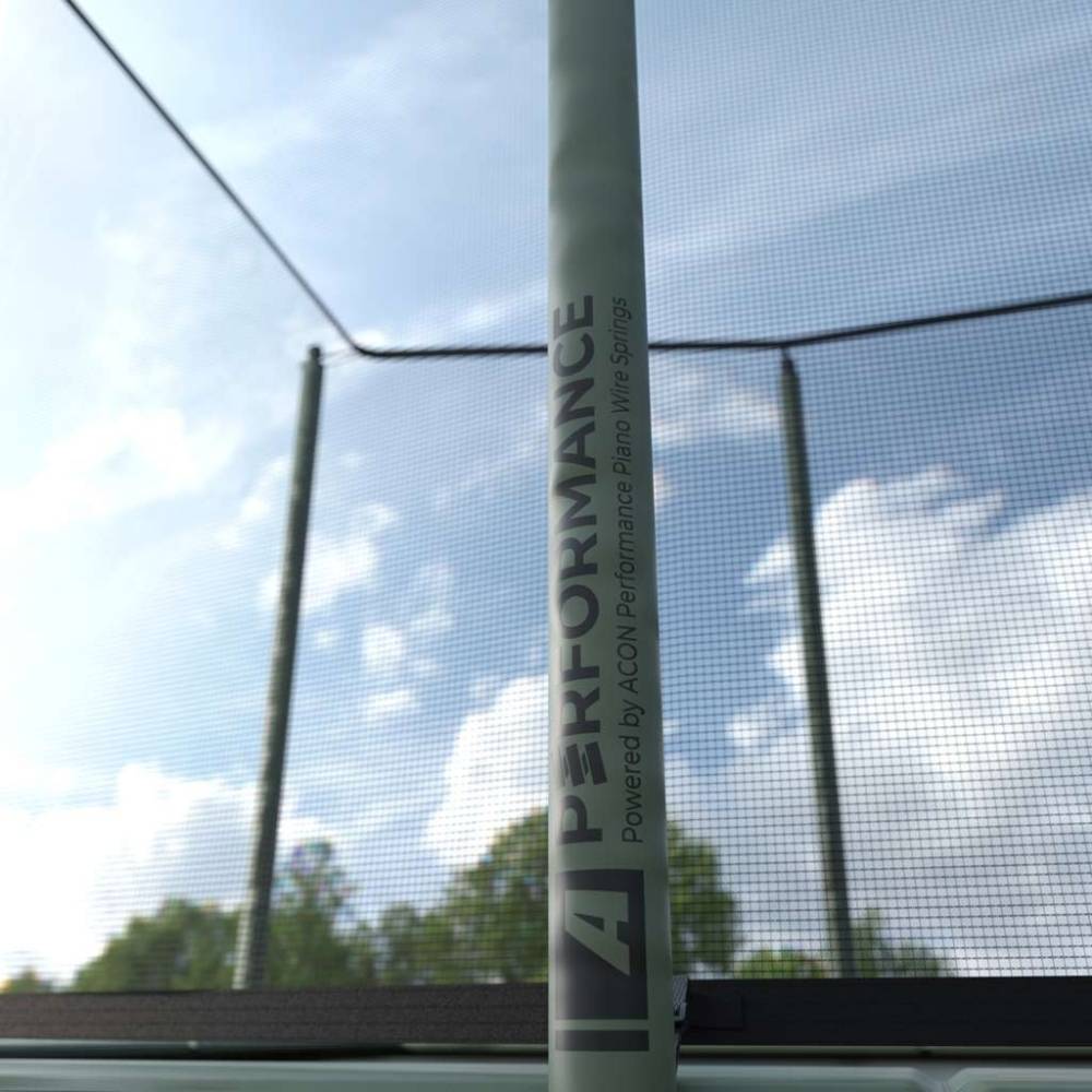 Acon Performance trampoline’s enclosure pole sleeve.