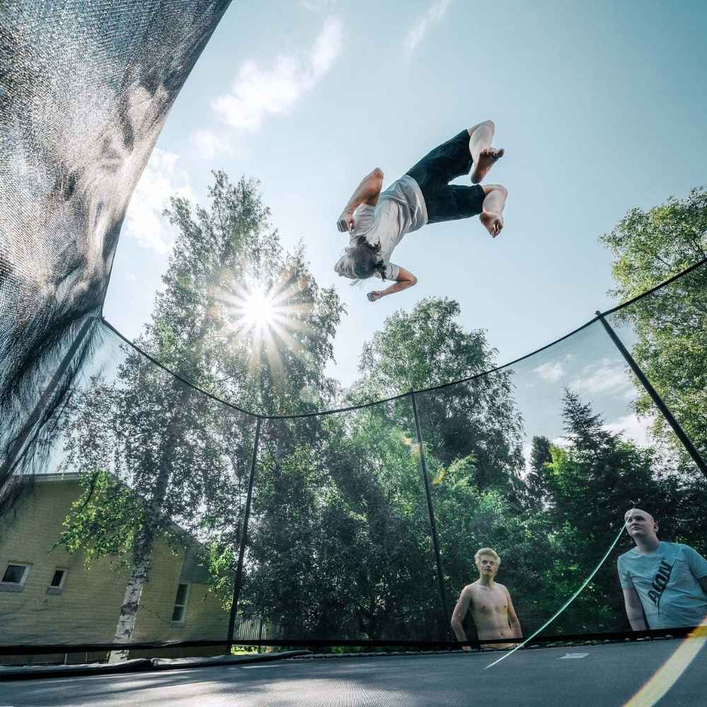 Trampoline trick on ACON 16HD Pro Rectangular Trampoline with Net and Ladder