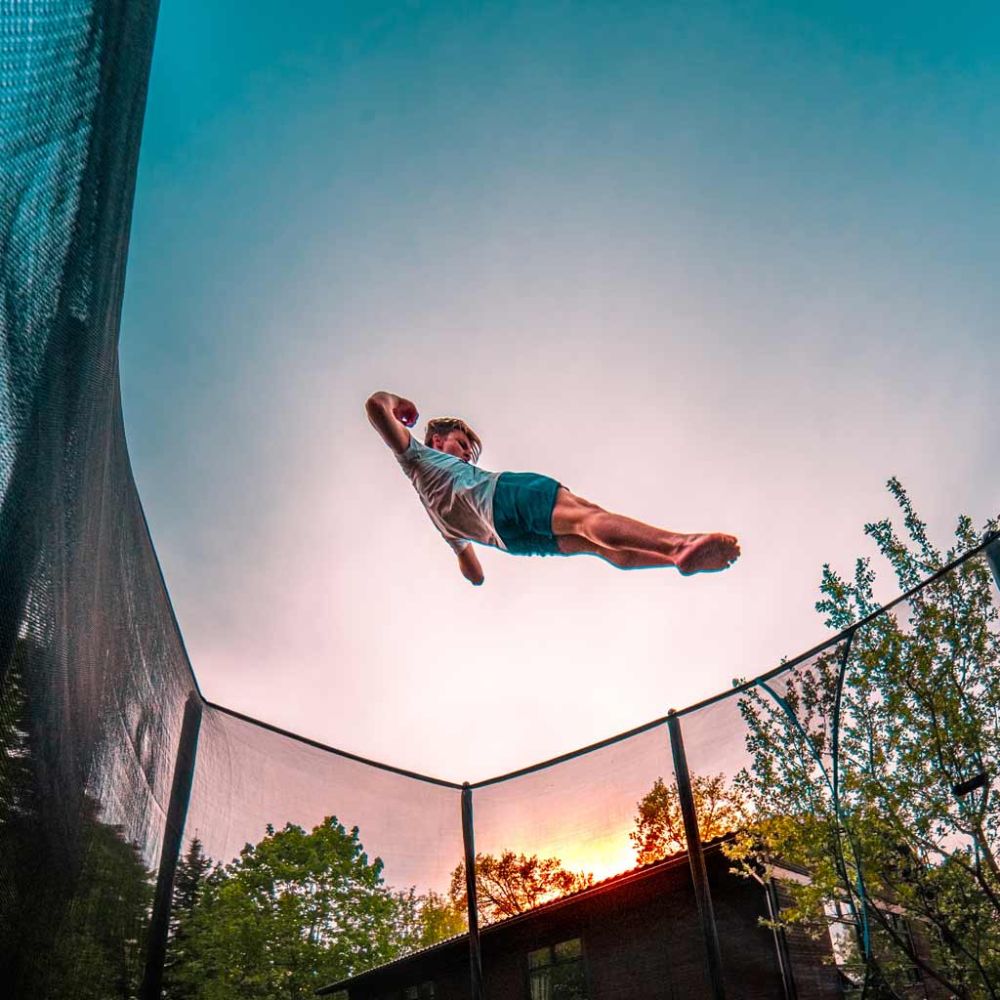 Boy bouncing on ACON 16 HD Trampoline