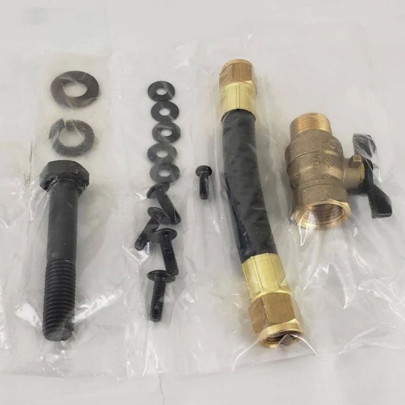 Bolt & Screw Set Incl 6" Long Hose - Top View