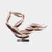 Breeze Copper Organic Abstract Steel Sculpture in a clear background