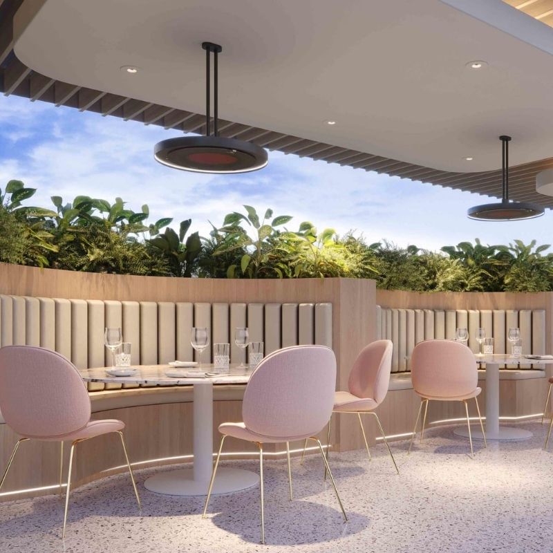 Eclipse Electric Patio Heater at Restaurant Patio